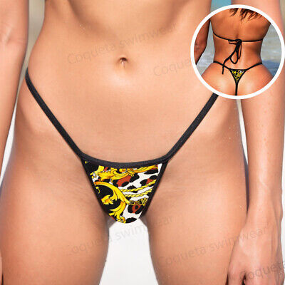 COQUETA Micro Thong Swimwear Bikini G String New Swimsuit s Mini Women's Prints