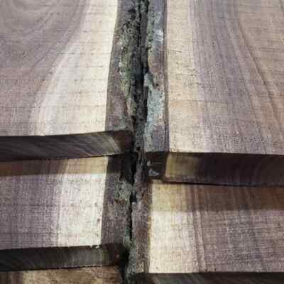 2ft Black Walnut Live Edge Slabs 1 1/4" to 1 1/2" Thick