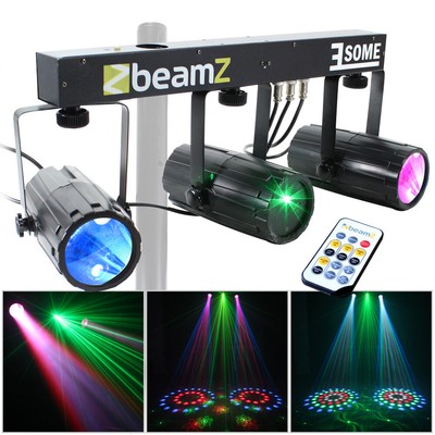 Beamz 153.735 3-Some Moonflower Bar Laser Lighting System