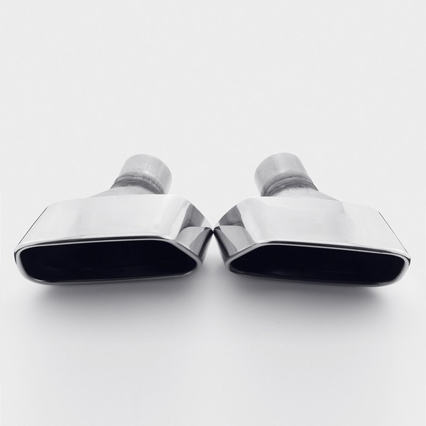 1 Pair 2.5" Inlet Trapezoid Rolled Angel Cut 304 Stainless Steel