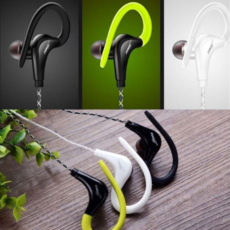 Hook Headphones Sports In Ear Earphones Gym Jogging Running Bass Noise Isolating