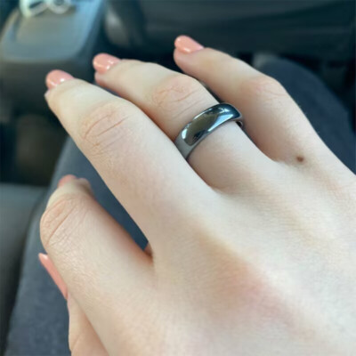 Magnetic Black Hematite Ring Absorb Negative Energy Therapy Women Men Jewellery