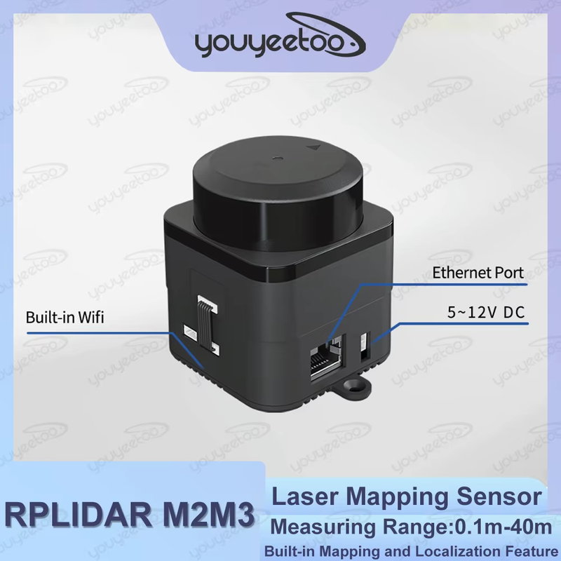 Slamtec RPLIDAR M2M3 Distance Range 0.1m-40m Lidar Laser Mapping Sensor 360-degr