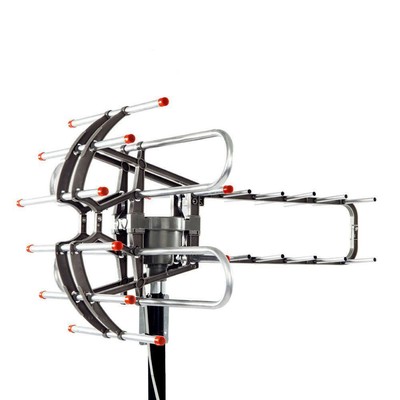 990 Mile HDTV Outdoor Amplified TV Antenna Digital HD 1080P 360 Rotor UHF/VHF/FM