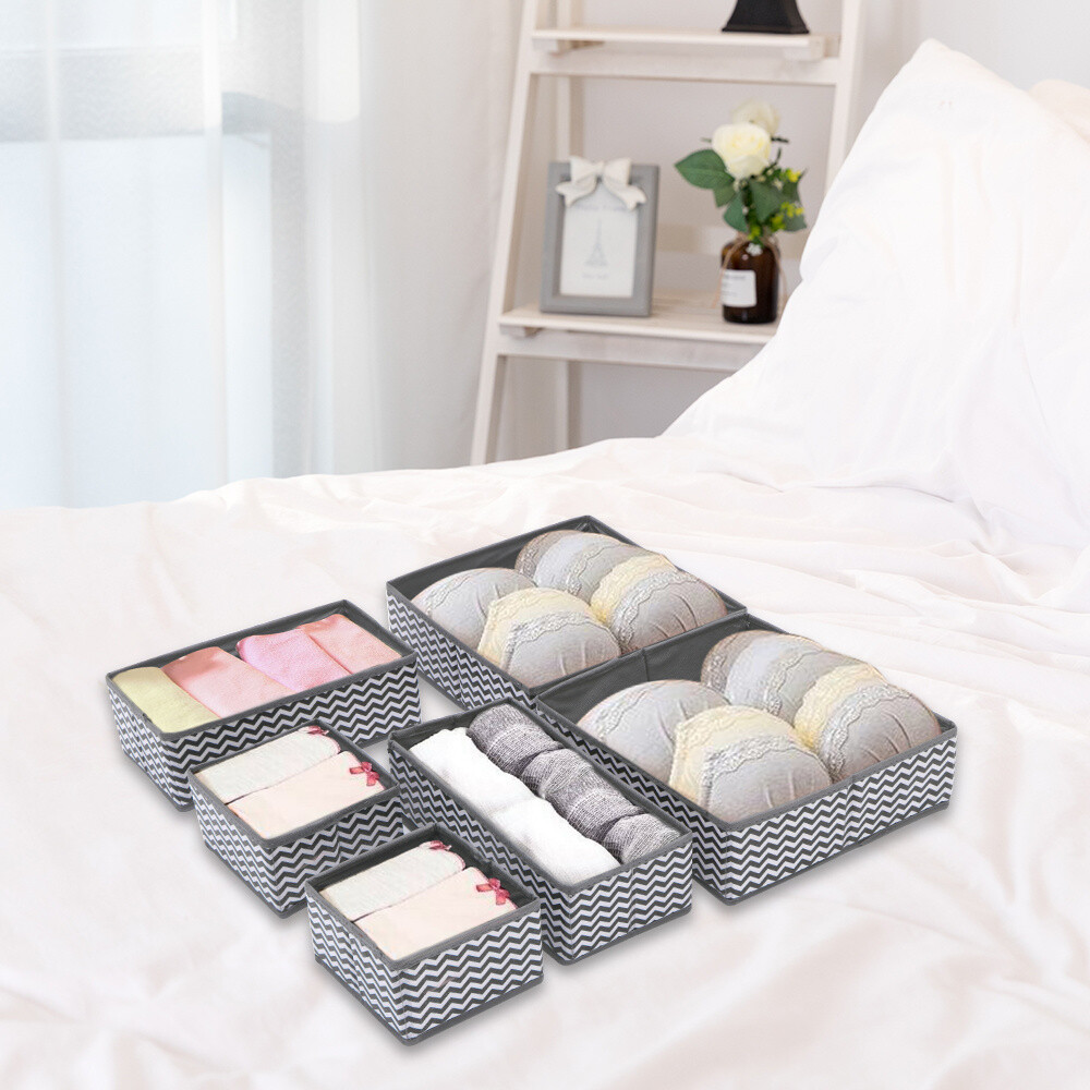6er Set Aufbewahrungsboxen Schublade Organizer Faltbox Stoffbox