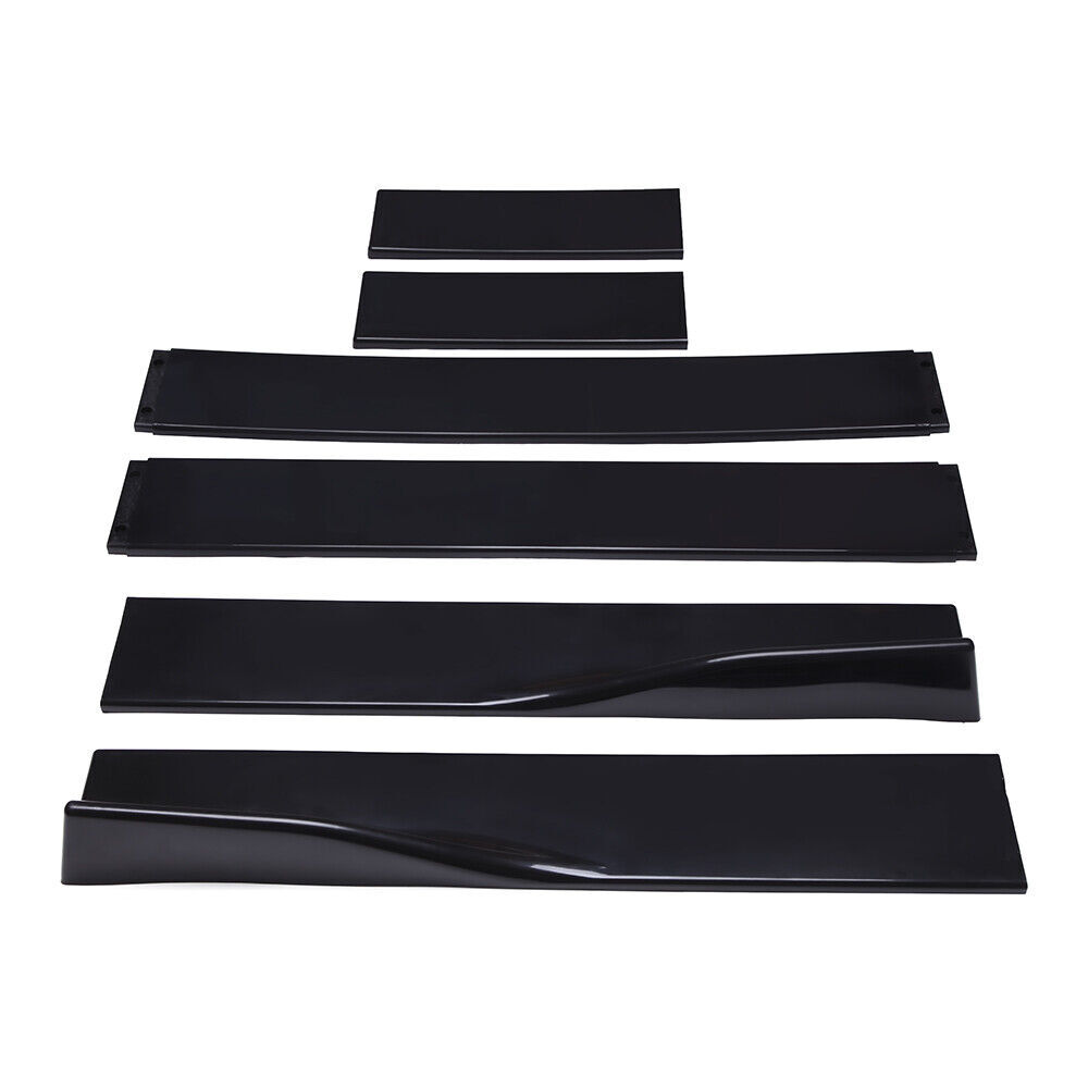 For INFINITI Q50 2014-2022 86.6" /2.2m Gloss Black Side Skirts Rocker Panel Lip