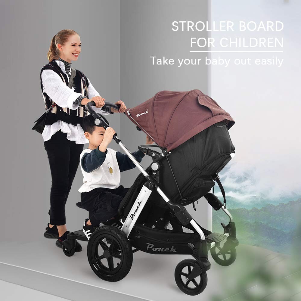 Universal 2in1 Stroller Ride Board with Detachable Seat, Stroller Glider board