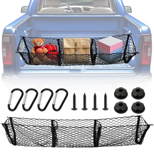 Pickup 3 Pocket Trunk Heavy-Duty Storage Organizer Net For Hyundai Santa Cruz