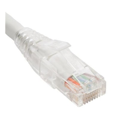 ICC Cat 6 Patch Cord with Clear Boot, 1Ft White