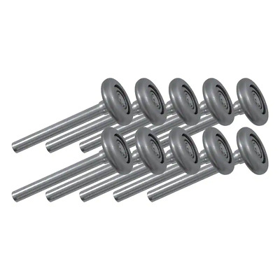 Garage Door Rollers-2 In Steel Wheels w/ 10 Ball Bearings and 4 In. Stem 10-Pack
