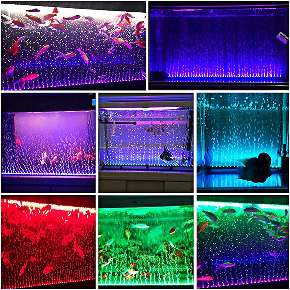 61CM LED Aquarium Lamp RGB Color Changing Submersible Fish Tank Light Remote