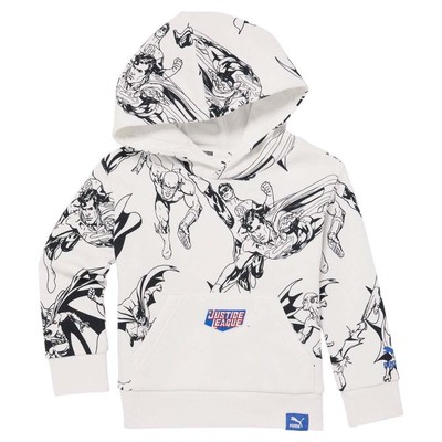 

Белая повседневная верхняя одежда Puma Justice League Pullover Hoodie Infant Boys 858516-01, Белый
