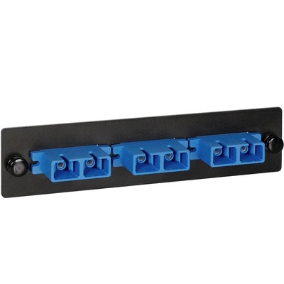 NEW ICC ICFOPS26BK 6-Simplex SC Adapter Panel Ceramic Sleeve - 6 Ports x RJ-11