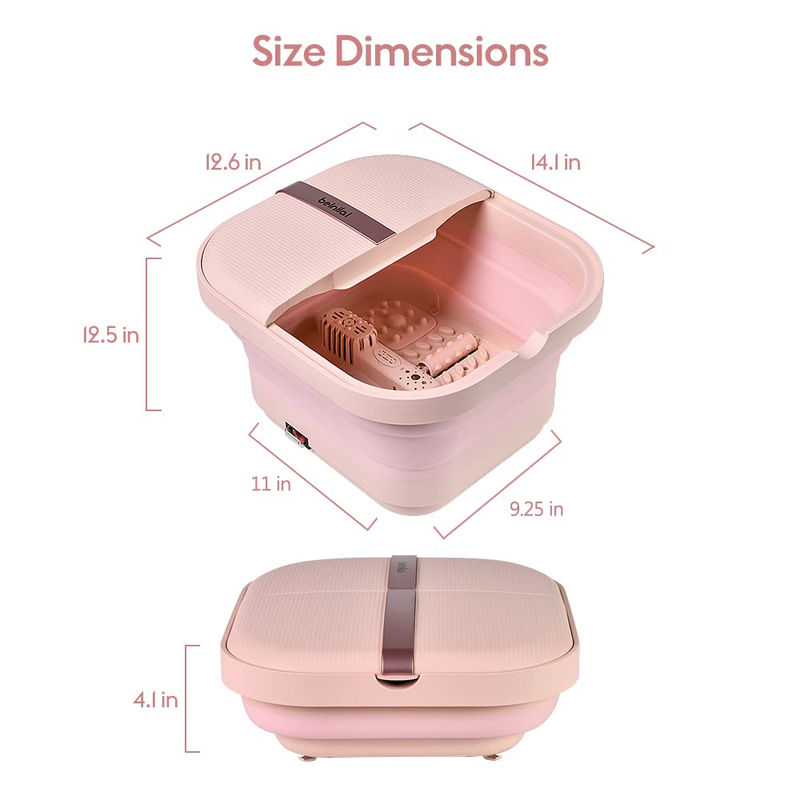 Foot Bath Spa with Heat, Bubble Massage and Vibration,Collapsible Foot Soak Tub,