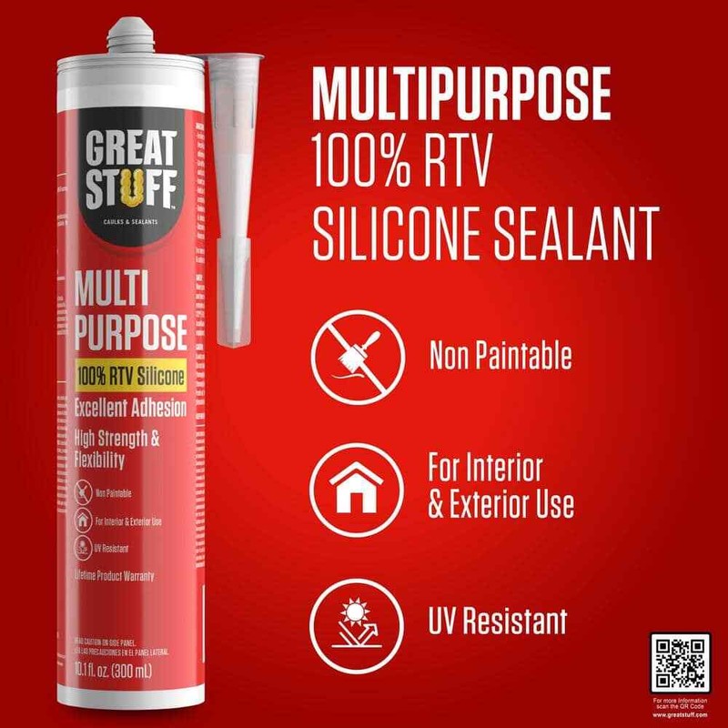 Multipurpose 10.1 Fl. Oz. White 100% RTV Silicone Sealant Caulk