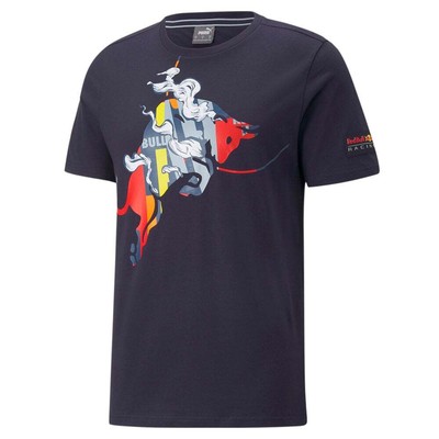 

Puma Rbr X Dynamic Bull Logo Футболка с круглым вырезом и коротким рукавом Мужская синяя повседневная футболка, Синий, Puma Rbr X Dynamic Bull Logo Crew Neck Short Sleeve T-Shirt