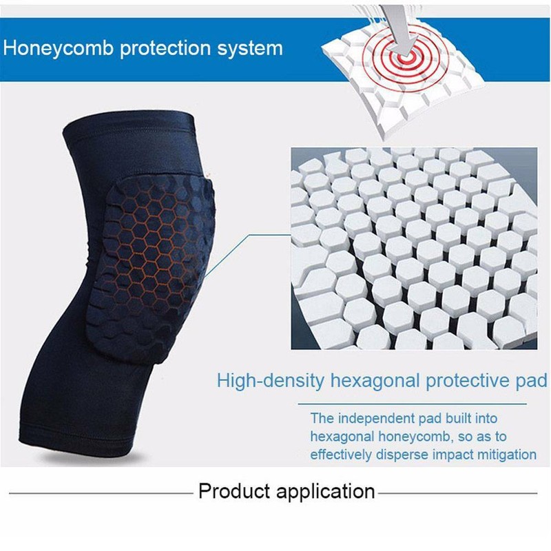 Basketball Knee Pads Kneepad Honeycomb Knee Leg Compression Sleeve Support Guard