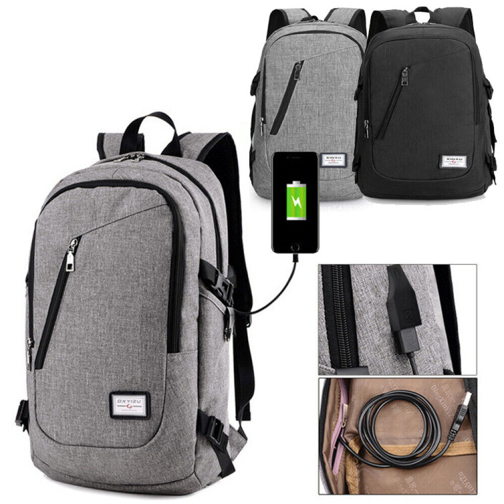 19 Zoll Laptop Rucksack mit USB Wasserdicht Herren Damen Reise Business Tasche