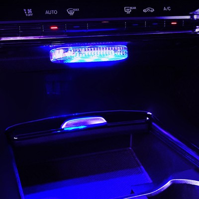 Magnetic LED Touch Light USB Charging Car Lighting Ambient Lamp Strobe Mode