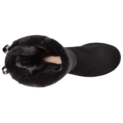 Pre-owned Ugg Bailey Bow Tall Ii Black W-1016434-blk Women's