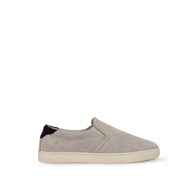 BRUNELLO CUCINELLI BRUNELLO CUCINELLI GRAY LEATHER SNEAKER