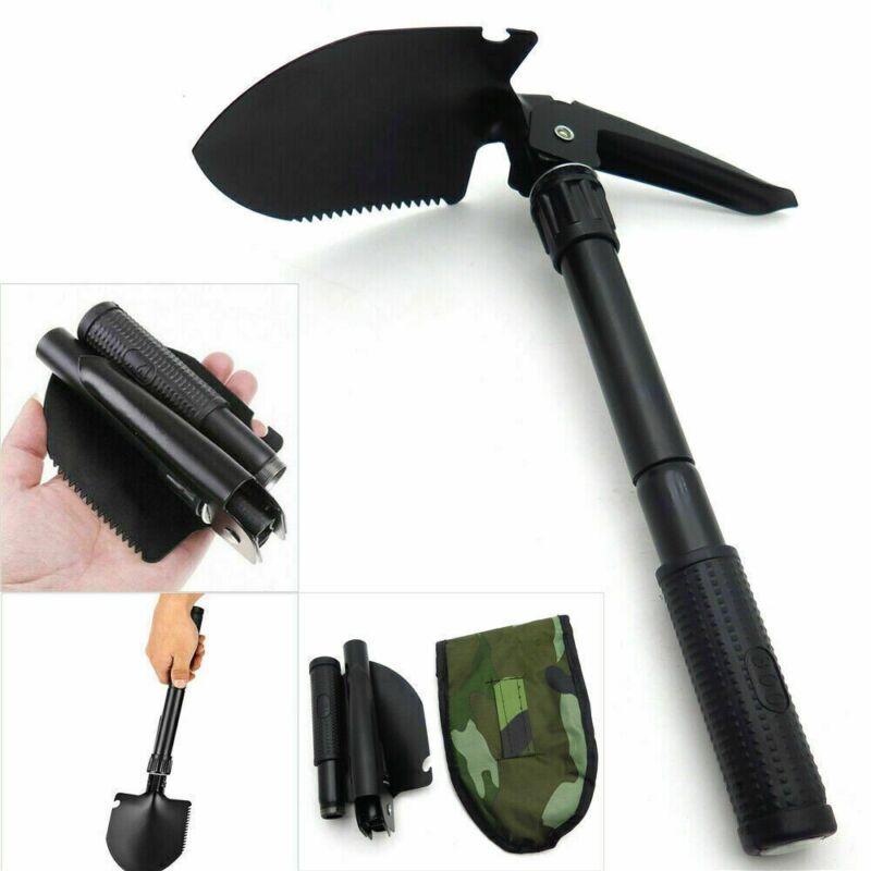 Camping Shovel Portable Military Folding Shovel with Tactical Waist Pack Travel