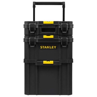 Rolling Tool Storage Box Workshop Tower Auto Lock Stackable Wheels Connect New