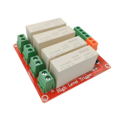 5A 2/4/8 Channels High Level Trigger DC Solid-State Relay Module Single-Phase