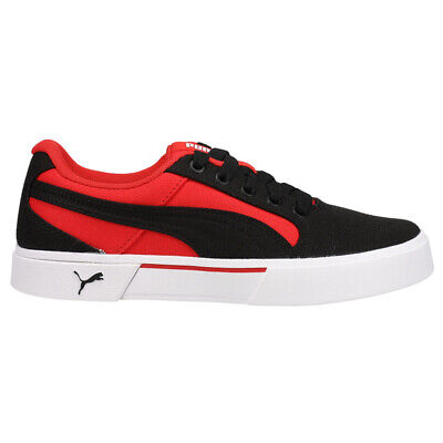 Puma CRey Canvas Youth Boys Black, Red Sneakers Casual Shoes 383226-02