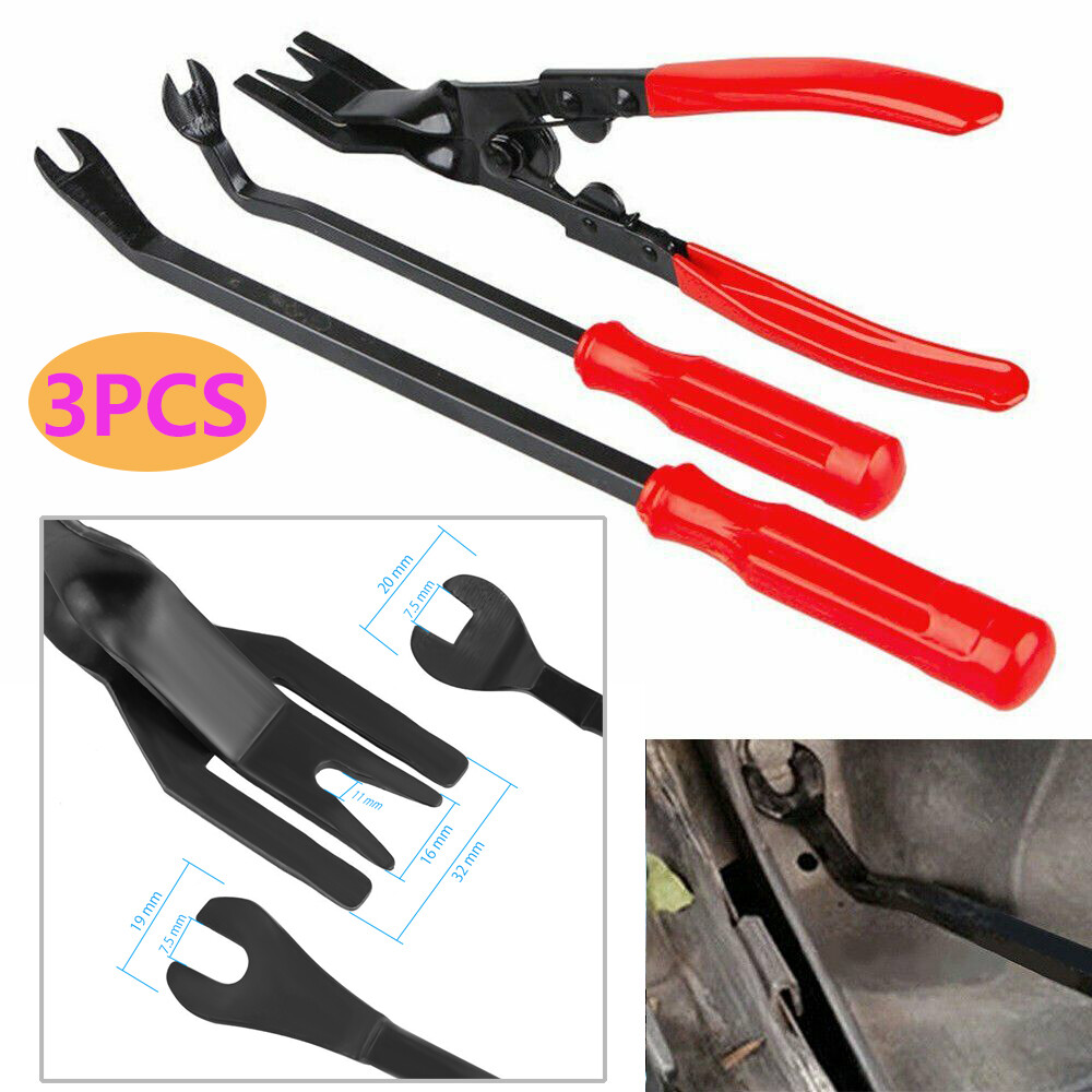 3pcs Car Trim Clip Upholstery Removal Tool Door Panel Fastener Pin