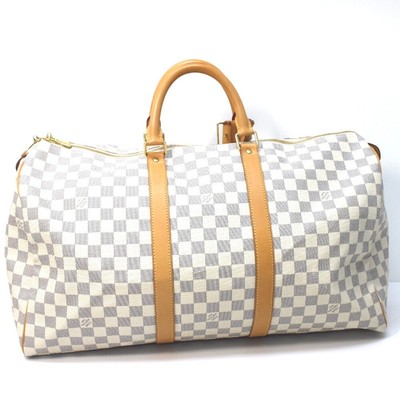 louis vuitton white duffle bag