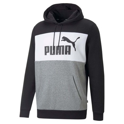 

Puma Essentials Colorblock Pullover Hoodie Mens Black Повседневная верхняя одежда 67016801, Черный