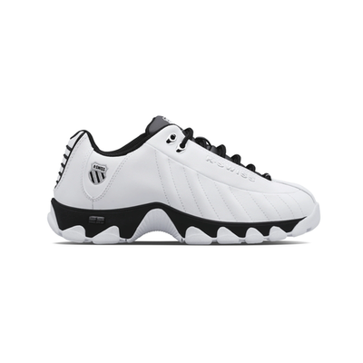 K-Swiss ST329 CMF Men's Leather Shoes - Wide White Black 03426-102