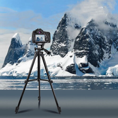 Professional Camera Phone Tripod Stand Holder For Canon Nikon DSLR Camera W/ Bag