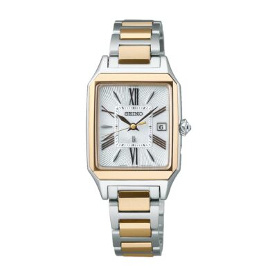 Pre-owned Seiko Lukia Standard Collection Ssvw210 Gold Tonneau Women's Watch With Box