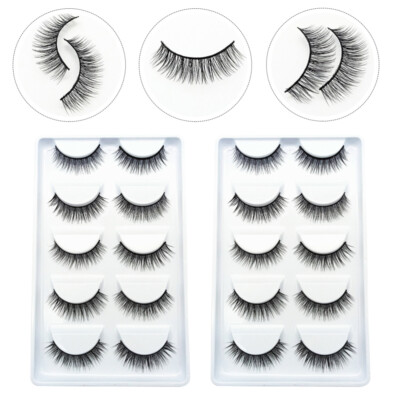 10 Pairs Cosplay False Lashes Stick On Eyelashes Artificial Eyelashes Adhesives