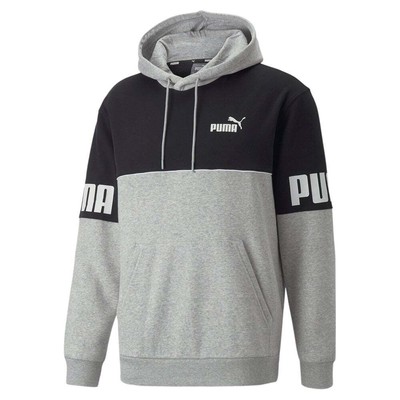 

Puma Power Colorblock Pullover Hoodie Мужская серая повседневная верхняя одежда 67221704, Grey