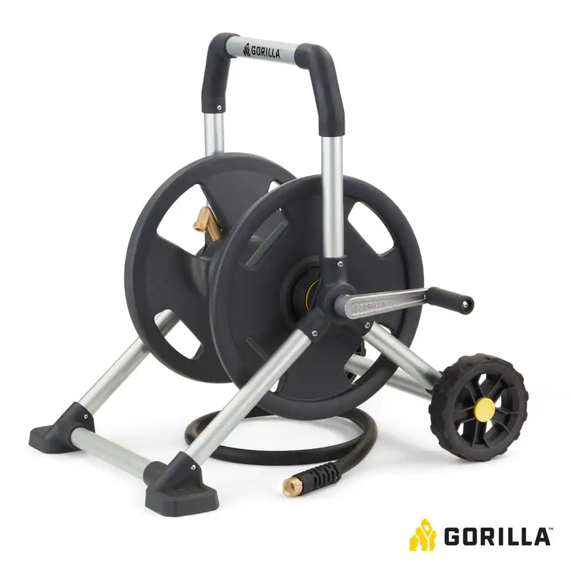 Gorilla 175ft Aluminum Zero Rust Mobile Leader Hose Reel High Strength Materials