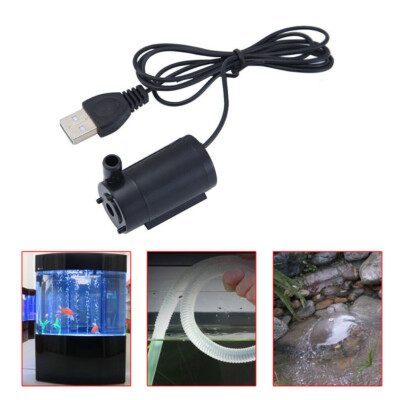 USB 1M Cable Mute Small Water Pump Mini Submersible Pump Black