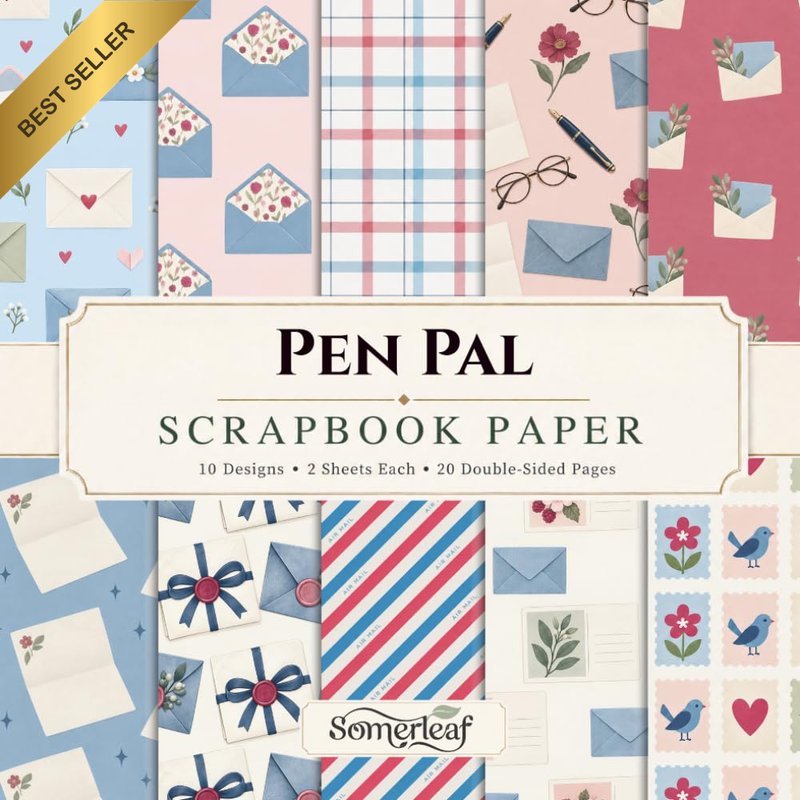 Pen Pal Scrapbook Paper: Double-Sided Craft Paper — Perfect for Scrapbooking, Ca