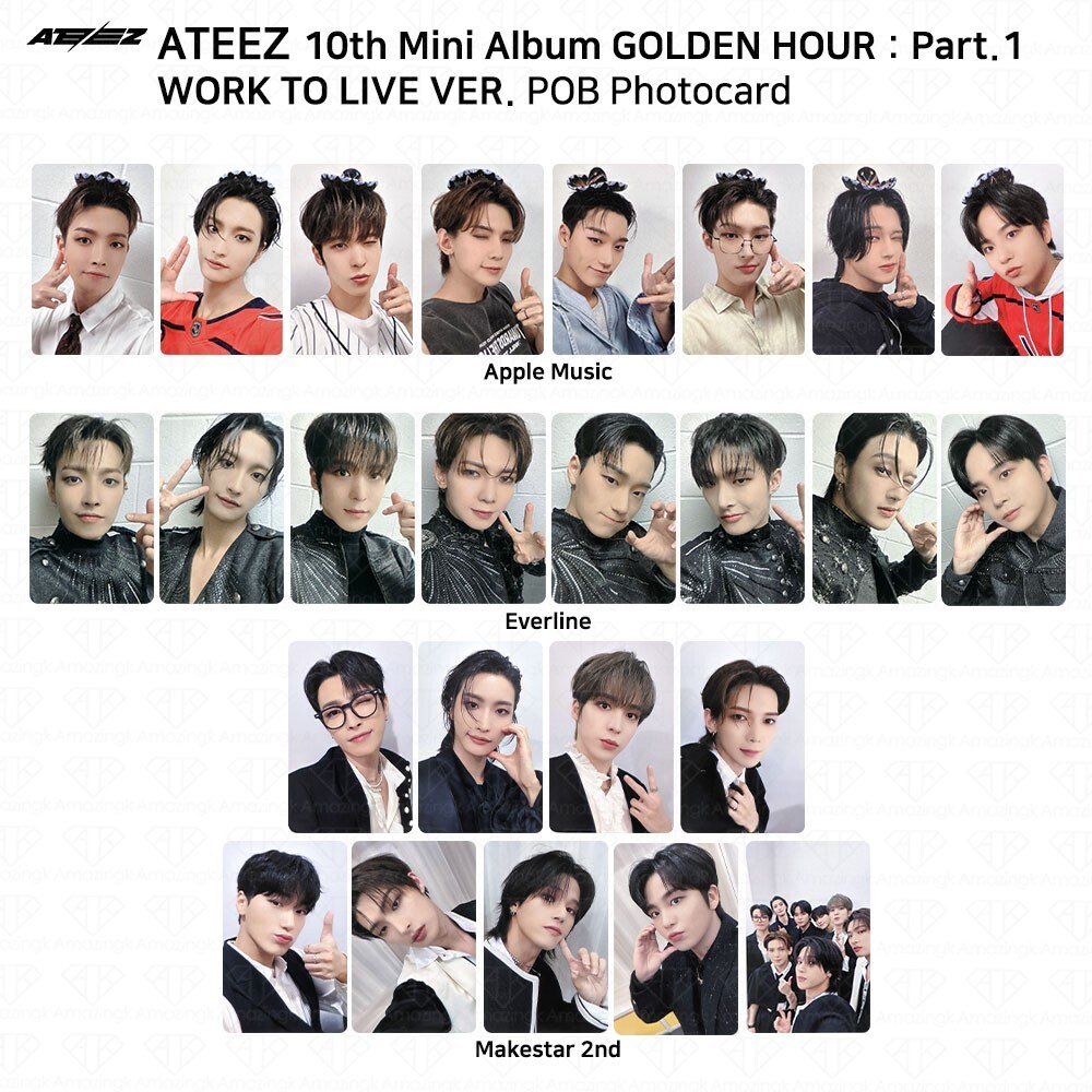 ATEEZ Golden Hour Part.1 Work To Live Ver POB Photocard