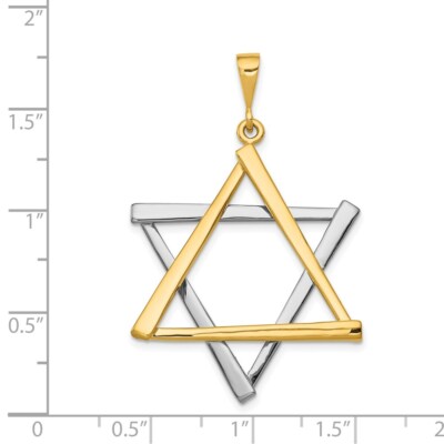 Pre-owned Skyjewelers Real 14kt Two-tone Star Of David Pendant