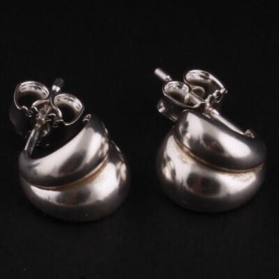 Georg Jensen Sterling Earrings # 501A, Curve. Modern. Regitze Overgaard. NEW!