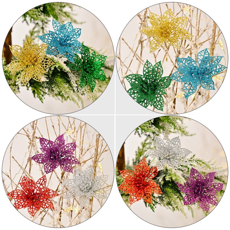  24 Pcs Fleur Artificielle Creuse De Simulation DÃ©Coration CheminÃ©E