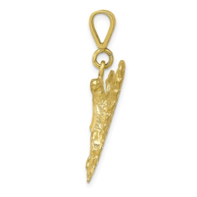 Pre-owned Superdealsforeverything Real 10kt Yellow Gold Eagle Charm