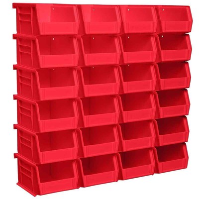 30210 Series, 4 1/8 in. W x 5 3/8 in. D x 3 in. H, Red Plastic Stackable Storage