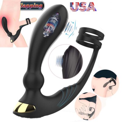 Powerful Prostate Massager Dual Motor Male Waterproof Vibrators USB Rechargeable