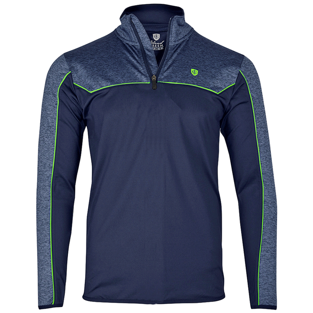 ISLAND GREEN MENS IG TECH PERFORMANCE 1/4 ZIP THERMAL FLEECE LINED GOLF