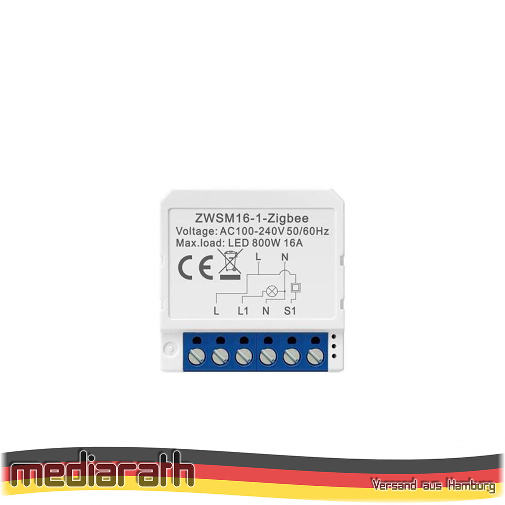 AVATTO ZWSM16-W1 ZigBee 3.0 1 Kanal 1CH Smart Switch Modul Lichtschalter TUYA