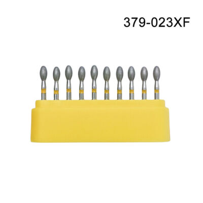 10 Pcs/Box Dental Diamond Burs High Speed Egg Taper Conical End Fine Grit Drills